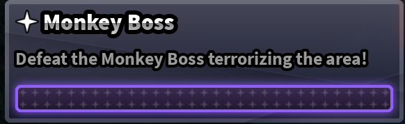 Monkey Boss quest completion banner